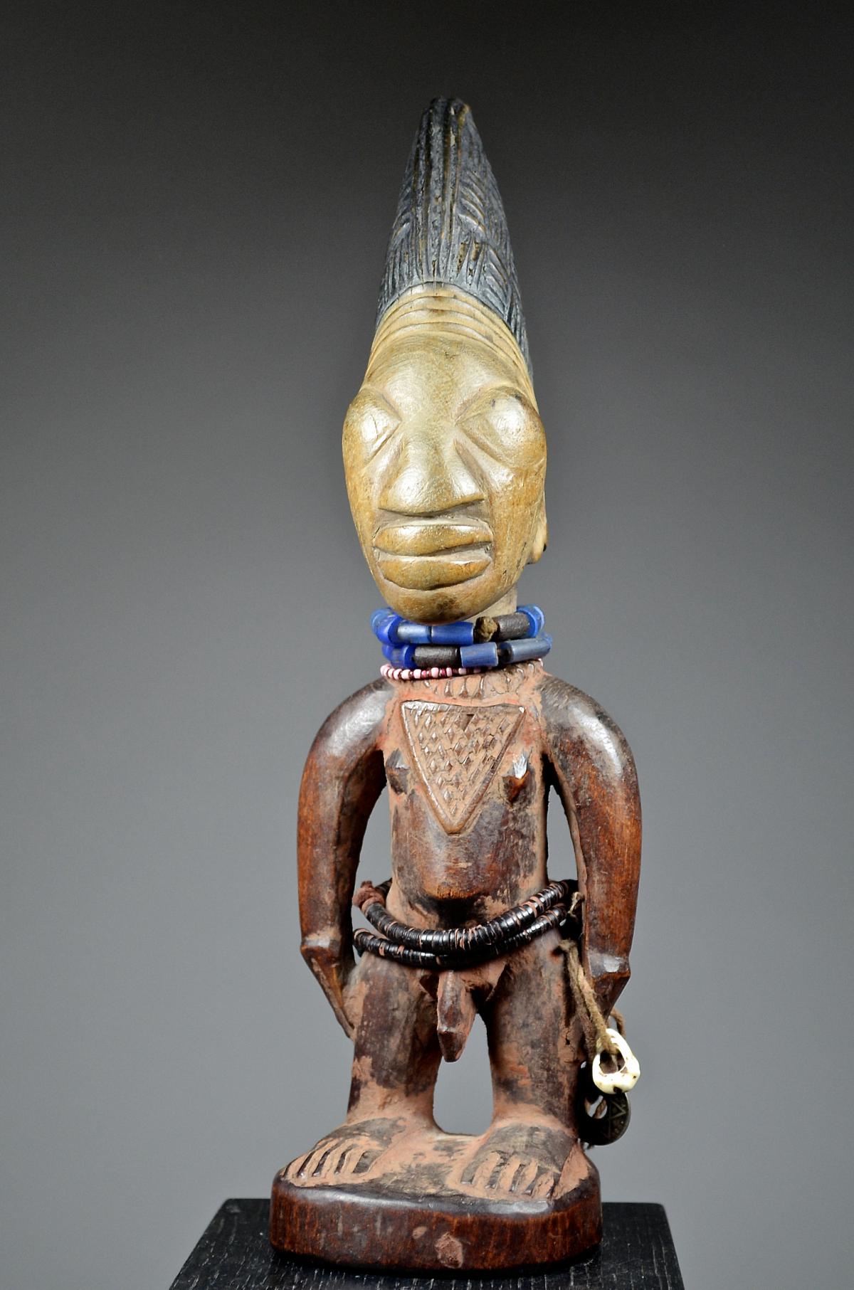 Yoruba figure Ere Ibeji wooden female memory twin, Nigeria, West - Ruby Lane