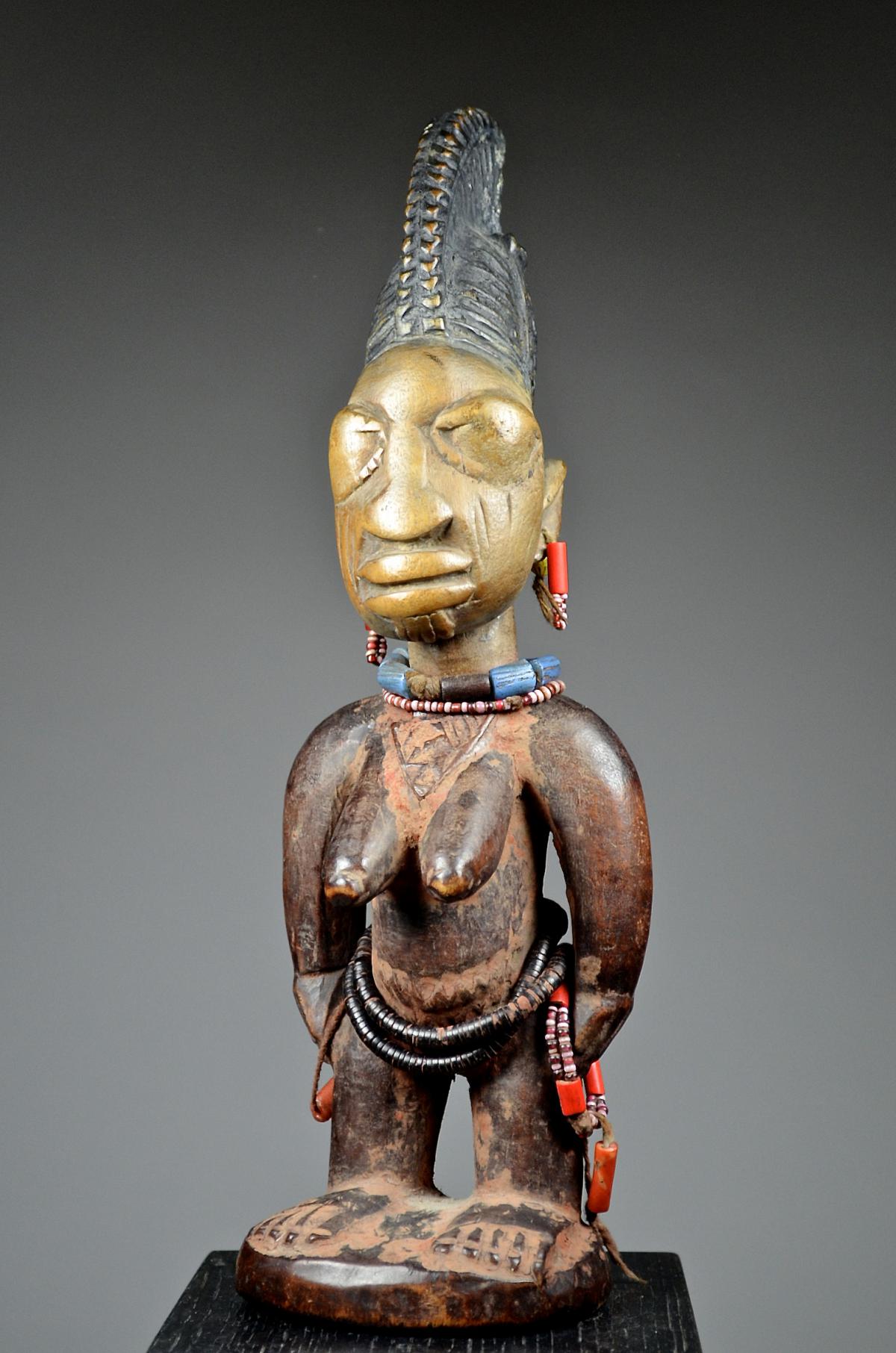 Yoruba figure Ere Ibeji wooden female memory twin, Nigeria, West - Ruby Lane