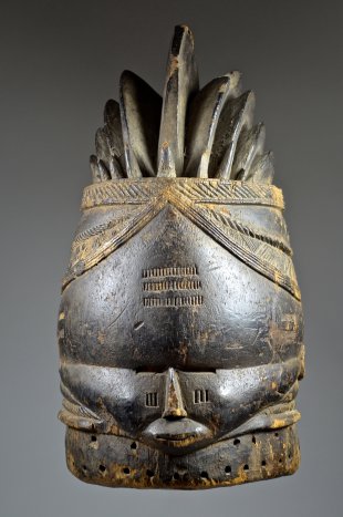 MENDE BUNDU 'SANDE SOCIETY' SOWEI MASK