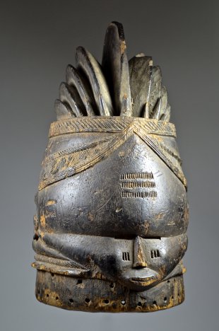 MENDE BUNDU 'SANDE SOCIETY' SOWEI MASK