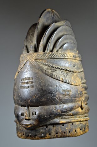 MENDE BUNDU 'SANDE SOCIETY' SOWEI MASK